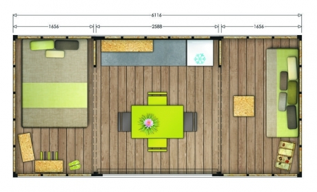 Plan hébergement atypique maorie Camping Les Albères