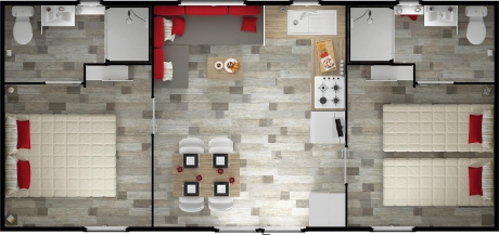 IMAGES CREATIONS - Rideau Mobil Home - Nirvana duo espace plan copie